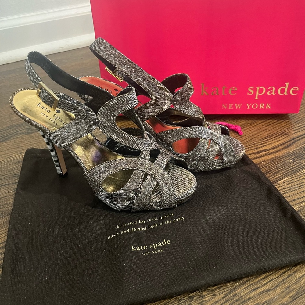 Kate Spade Metallic Strappy heels